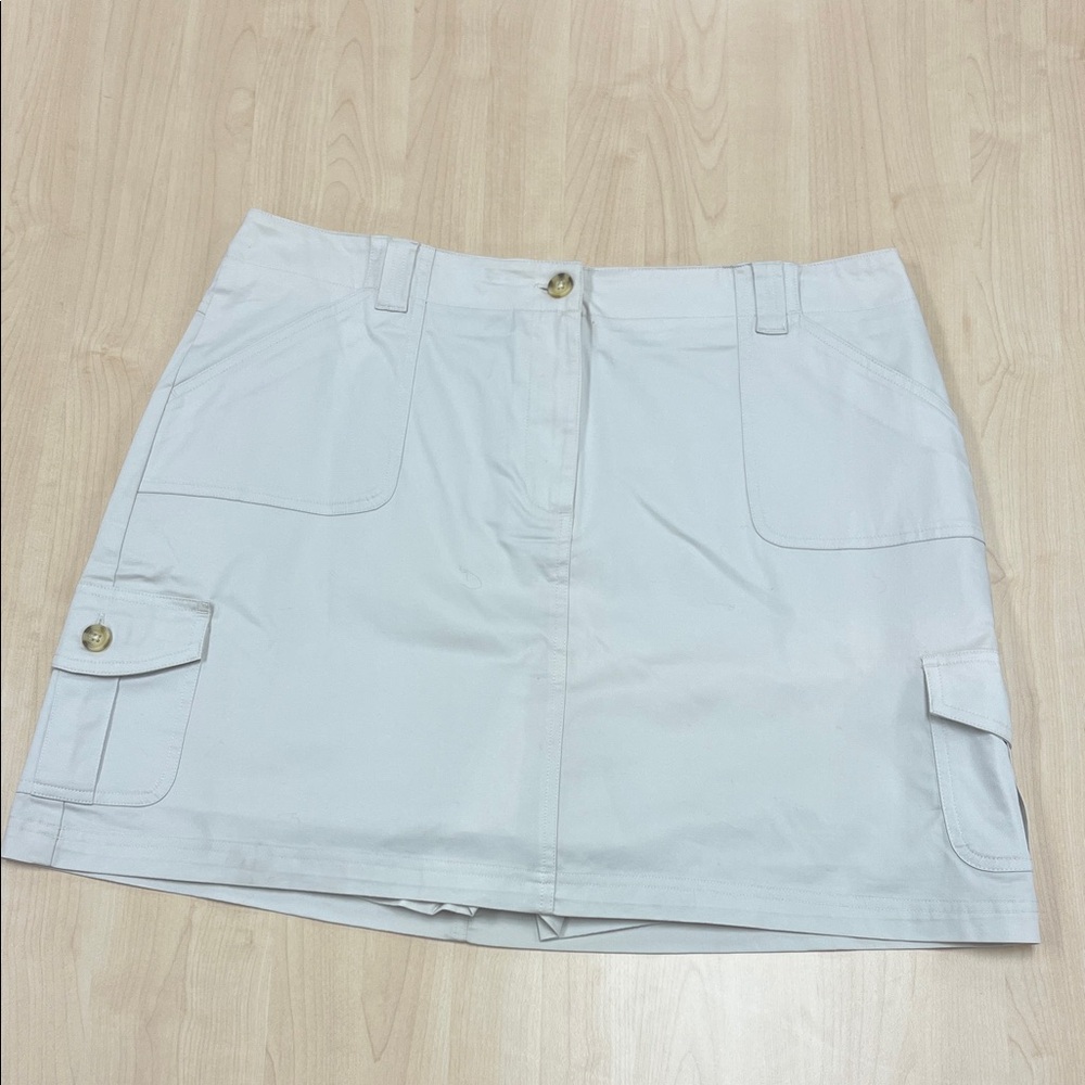 Chaus Sport Vintage Y2K Beige Cargo Mini Skort Utility Gorpcore 90s Grunge 14 - Picture 2 of 10